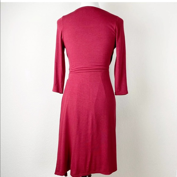 The Limited cranberry red faux wrap dress H - Picture 4 of 11